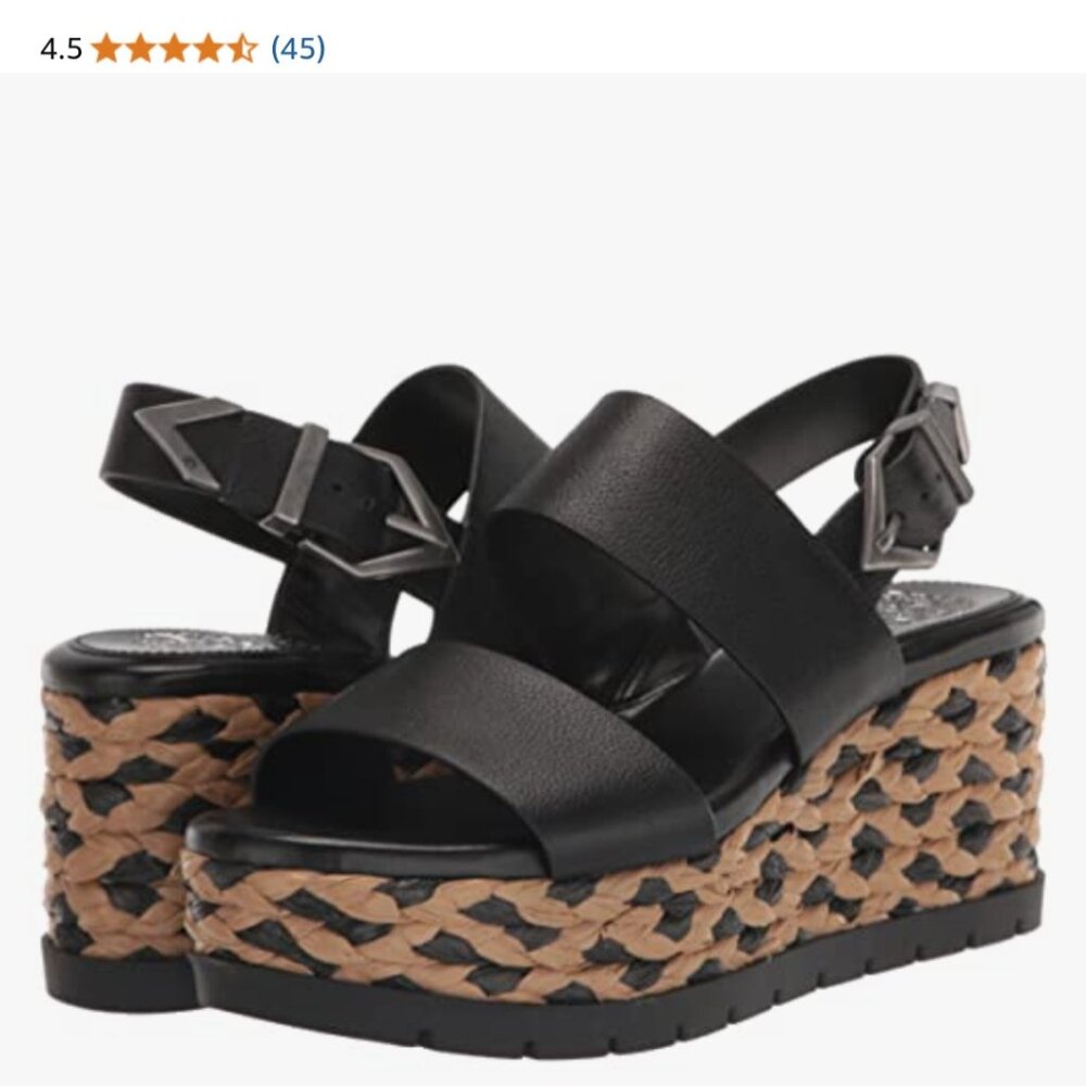 Black Platform Woven Espadrille Sandals - Women